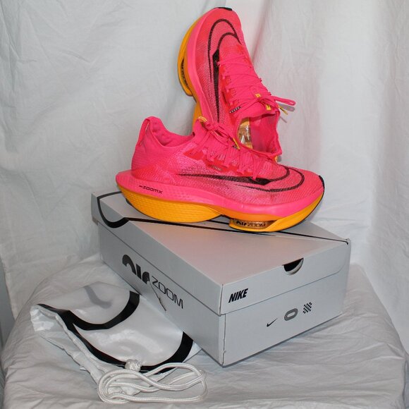 Nike Air ZOOM Alphafly Next %2 Men's Sz 12.5 Hyper Pink Laser Orange Running - Picture 1 of 16